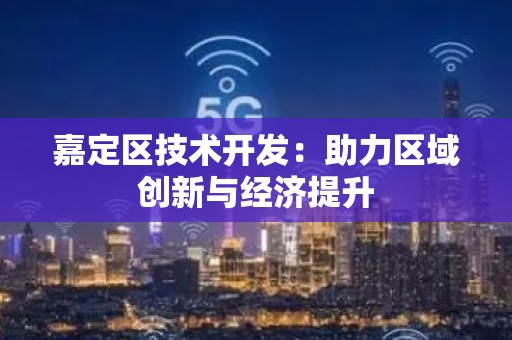 嘉定区技术开发：助力区域创新与经济提升