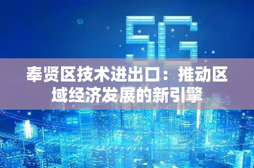 奉贤区技术进出口：推动区域经济发展的新引擎