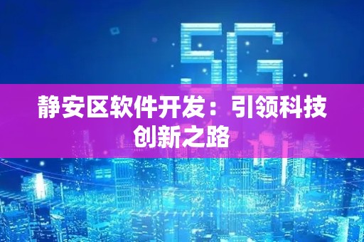 静安区软件开发：引领科技创新之路
