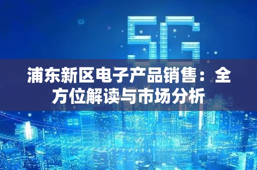 浦东新区电子产品销售：全方位解读与市场分析