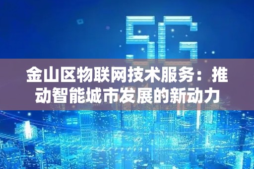 金山区物联网技术服务：推动智能城市发展的新动力