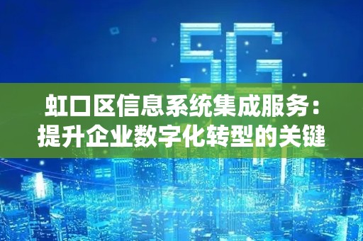 虹口区信息系统集成服务：提升企业数字化转型的关键