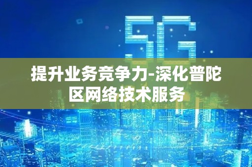 提升业务竞争力-深化普陀区网络技术服务