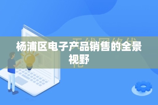 杨浦区电子产品销售的全景视野