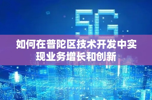 如何在普陀区技术开发中实现业务增长和创新