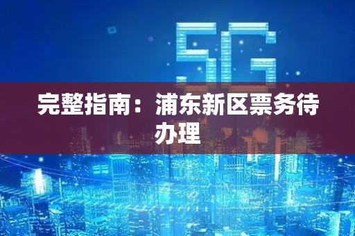 完整指南：浦东新区票务待办理