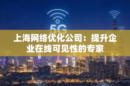 上海网络优化公司：提升企业在线可见性的专家