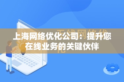 上海网络优化公司：提升您在线业务的关键伙伴