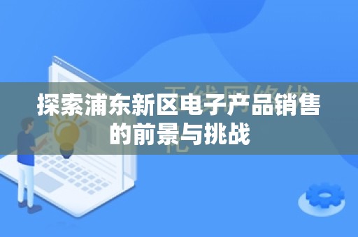 探索浦东新区电子产品销售的前景与挑战