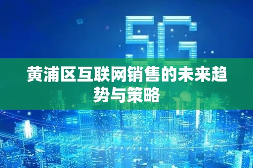 黄浦区互联网销售的未来趋势与策略