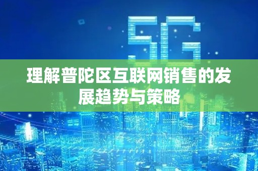 理解普陀区互联网销售的发展趋势与策略