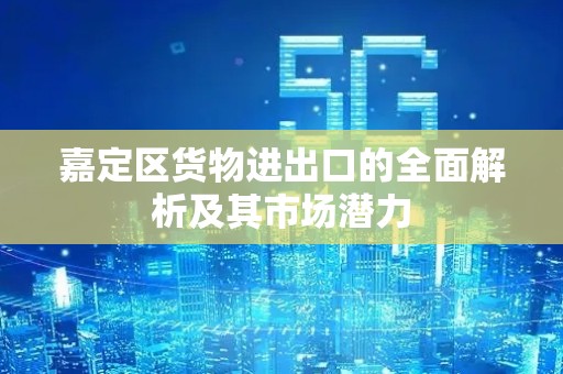嘉定区货物进出口的全面解析及其市场潜力