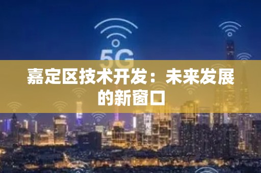 嘉定区技术开发：未来发展的新窗口