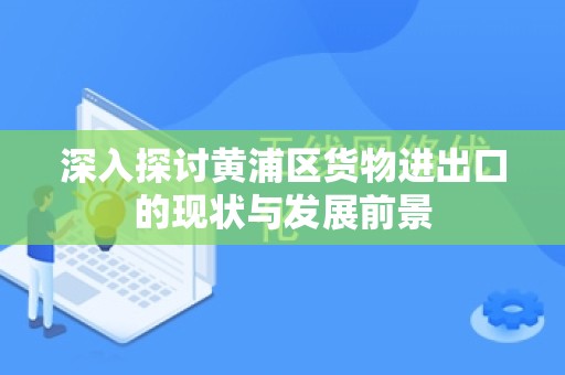 深入探讨黄浦区货物进出口的现状与发展前景