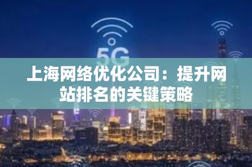 上海网络优化公司：提升网站排名的关键策略