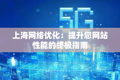 上海网络优化：提升您网站性能的终极指南